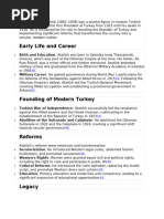 Atatürk's Key Reforms in Turkey | PDF | Mustafa Kemal Atatürk | Turkey