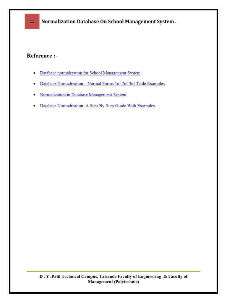 Database Normalization for Schools | PDF