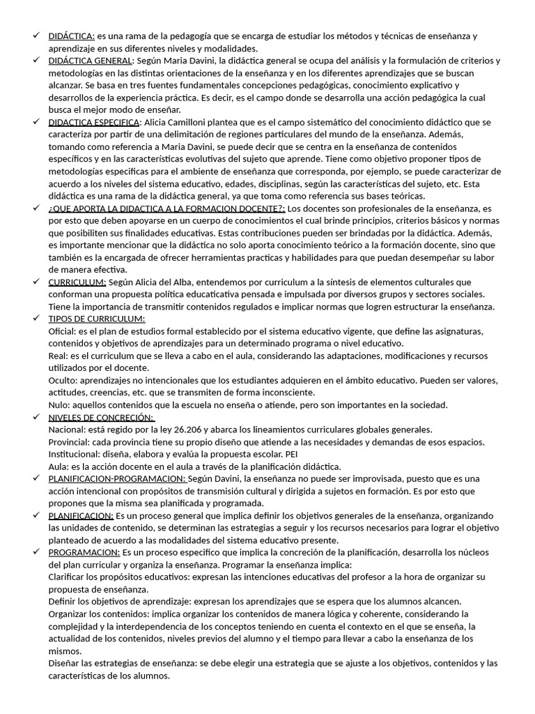 Didáctica y Currículum en Educación | PDF | Plan de estudios | Enseñando