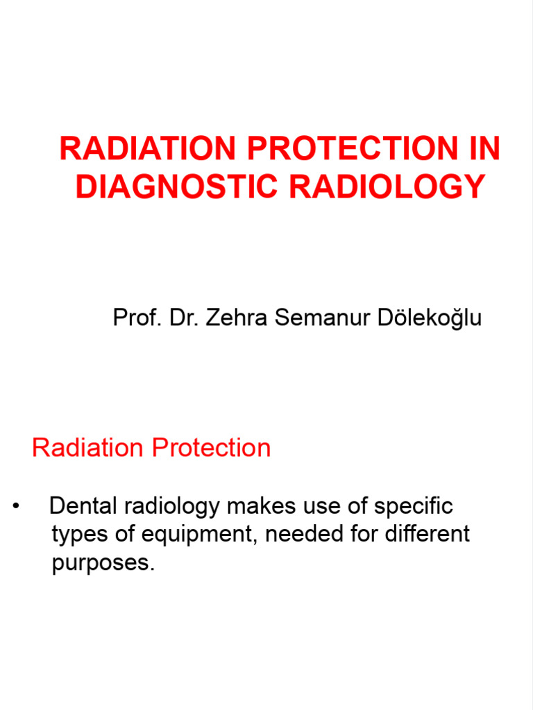 Radiation Safety in Dental Radiology | PDF | Radiography | Radiation ...