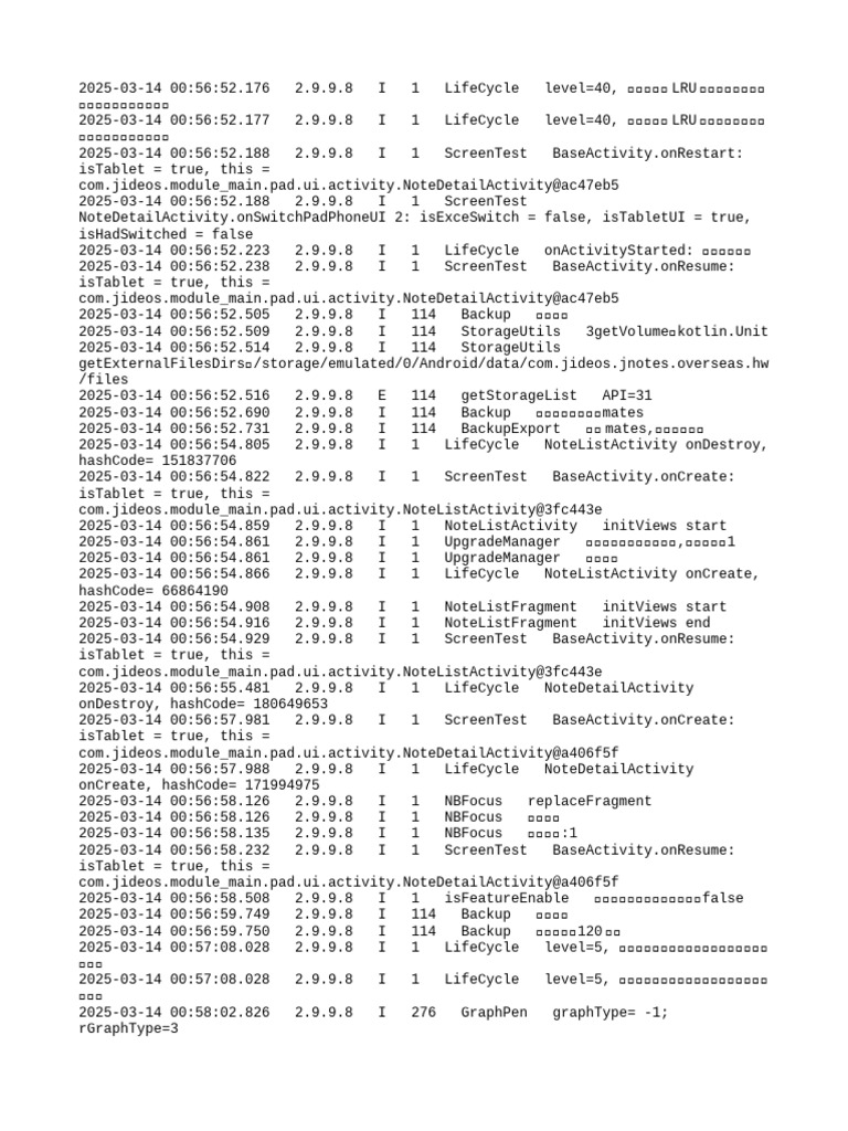 GraphPen Activity Log Analysis | PDF | Backup | Computer Architecture