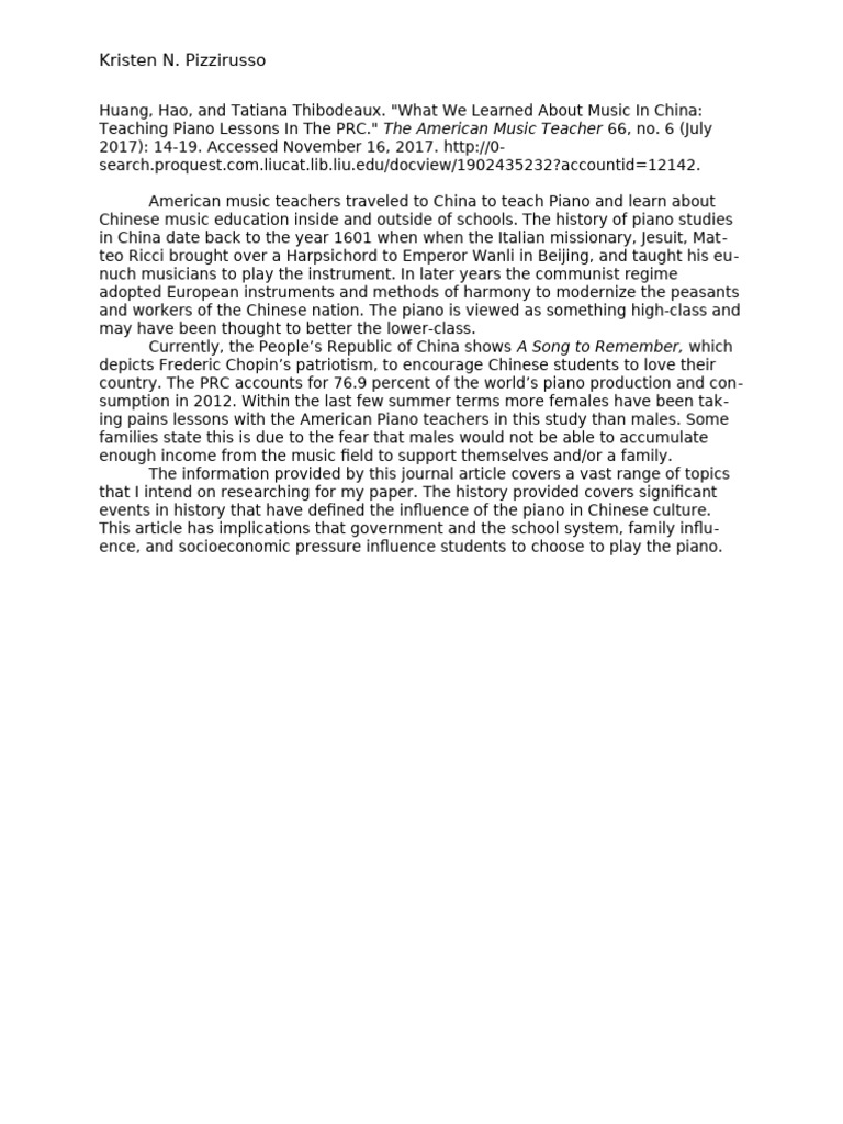 Music Education Trends in China and Hong Kong | PDF | China | World ...