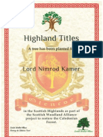Lord Nimrod Kämer, 3rd Laird of Glencoe, Scotland