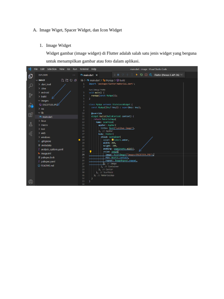 Spacer Widget di Flutter | PDF