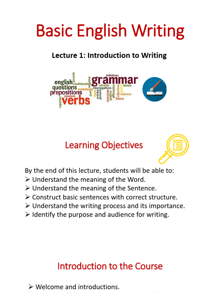 Basic English Writing Fundamentals | PDF | Sentence (Linguistics) | Clause