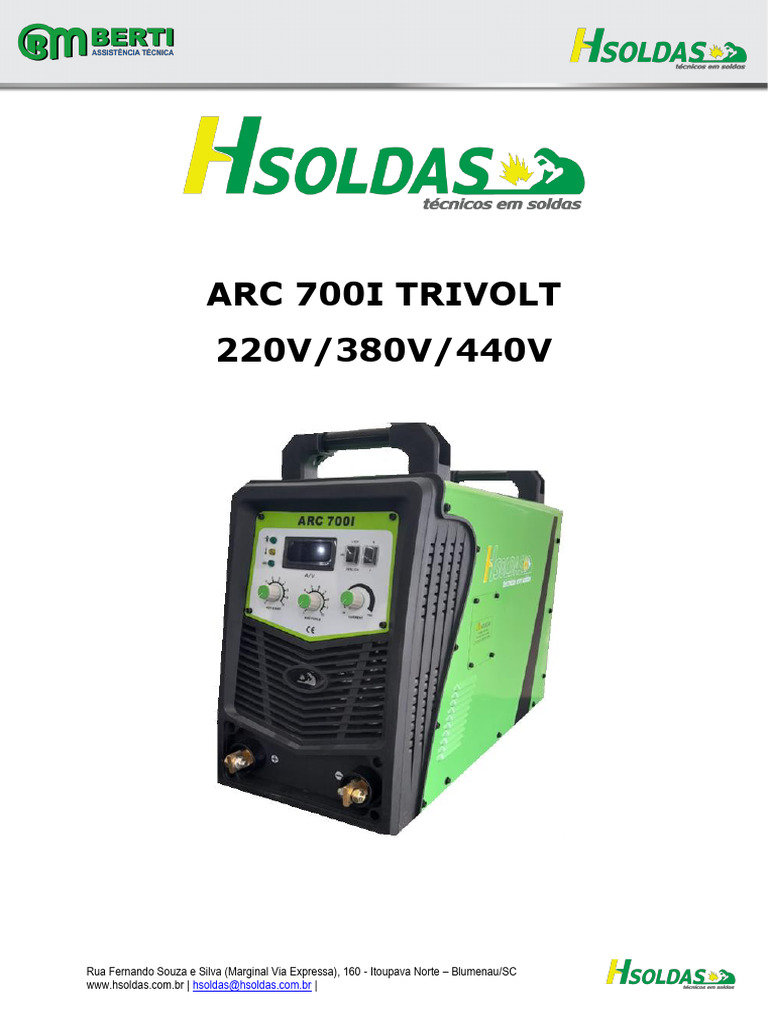 Manual ARC 700I Trivolt: Esquema e Soluções | PDF | Quantidade | Bens ...
