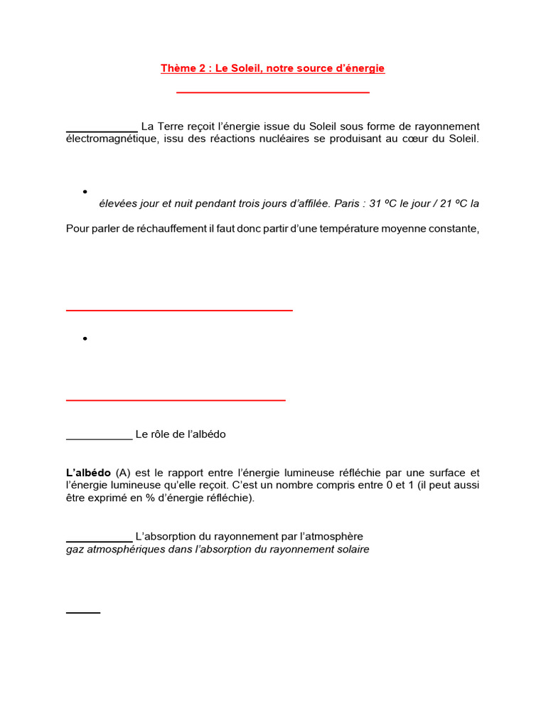 Bilan radiatif terrestre et effet de serre | PDF | Effet de serre ...