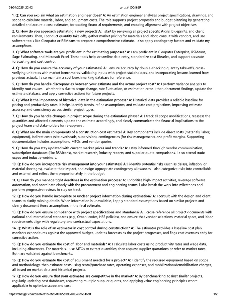 Interview 1 | PDF