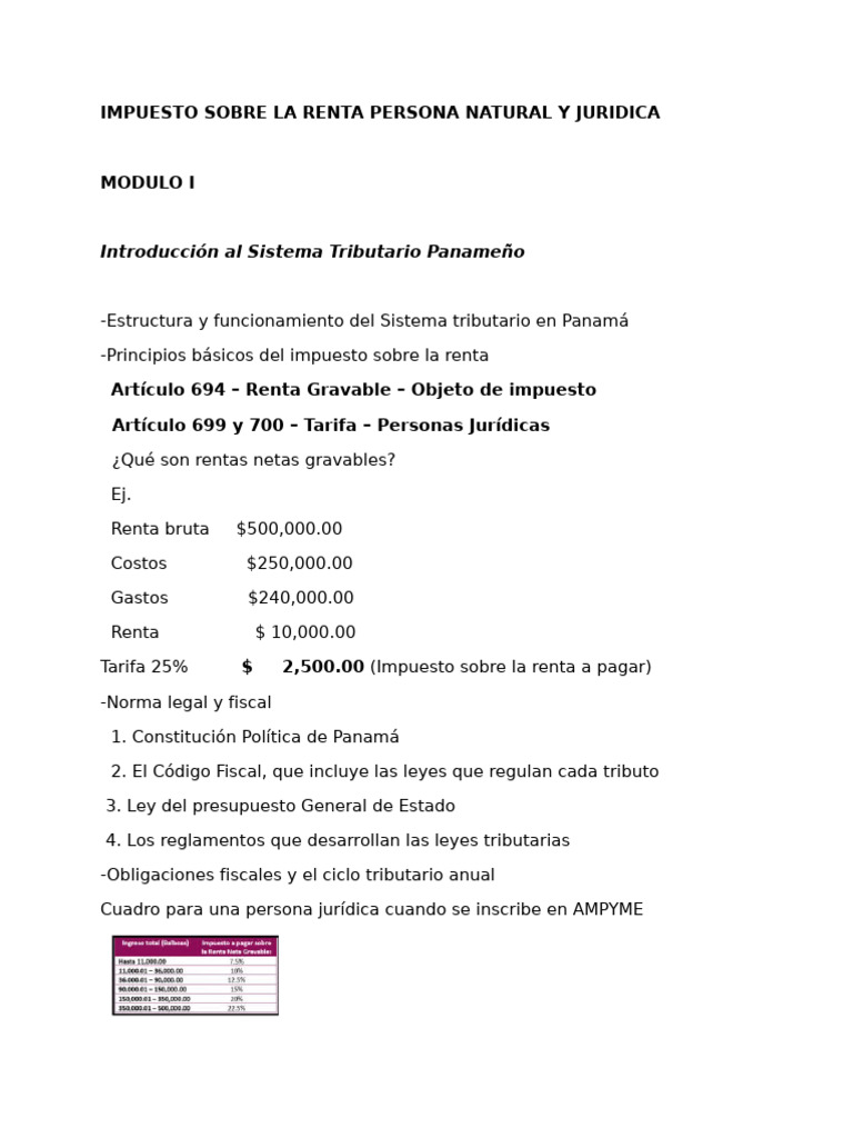 Impuesto sobre la Renta Persona Natural 2024 | PDF