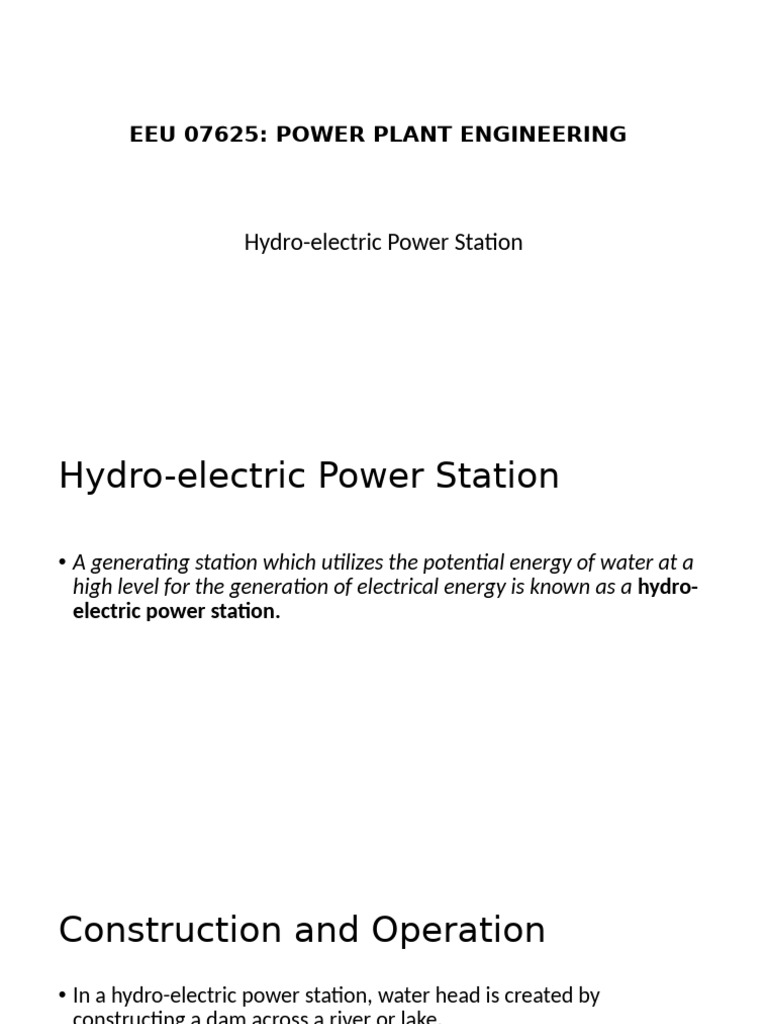 Lecture 5 Hydro Power Plant 093037 Pdf Hydroelectricity Dam