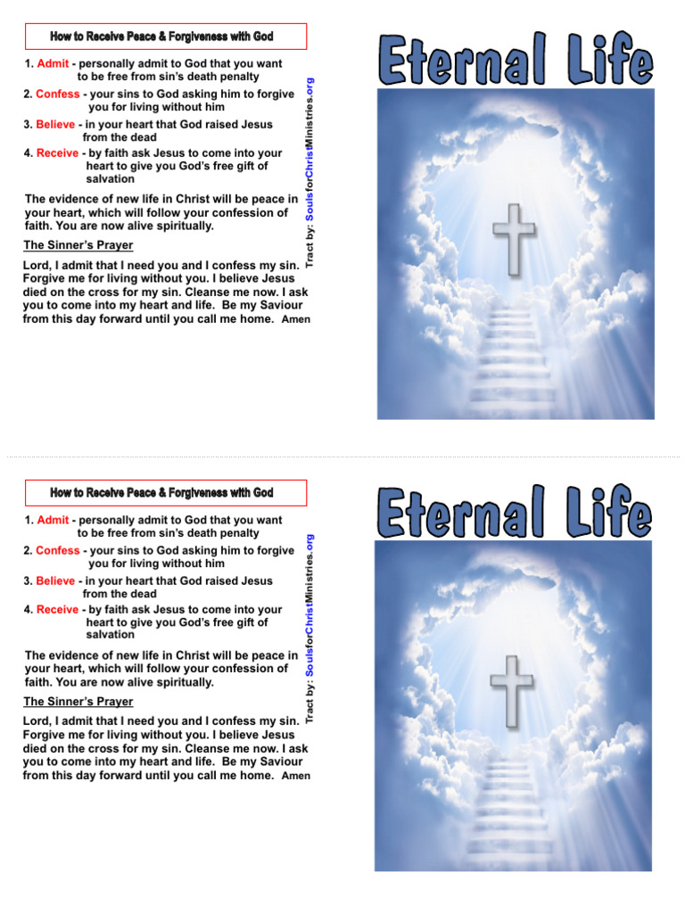 How to Receive Eternal Life in Christ | PDF | Eternal Life ...