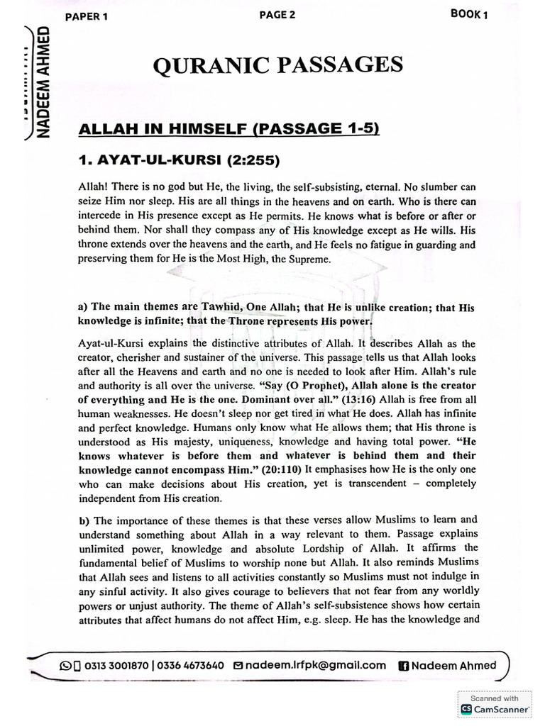 Nadeem Notes - Paper 1 Book 1 | PDF