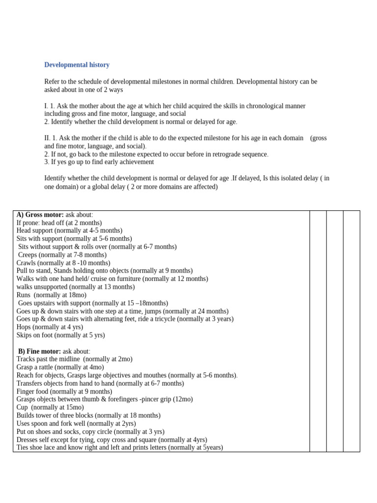 Child Development Milestones Guide | PDF | Child Development | Phrase