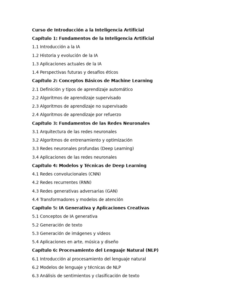 Curso de Introducción a la IA PDF | PDF