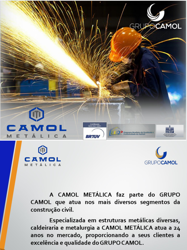 Estruturas Metálicas e Serviços CAMOL | PDF | Materiais | Setor ...