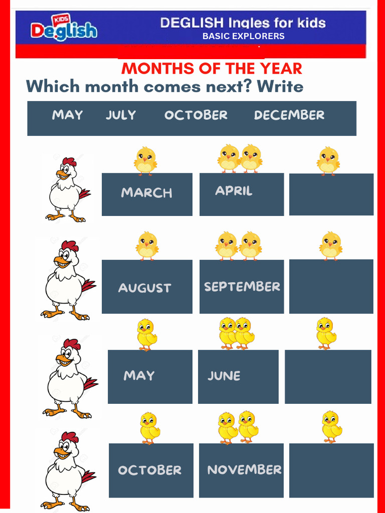 Months of The Year - Separata | PDF