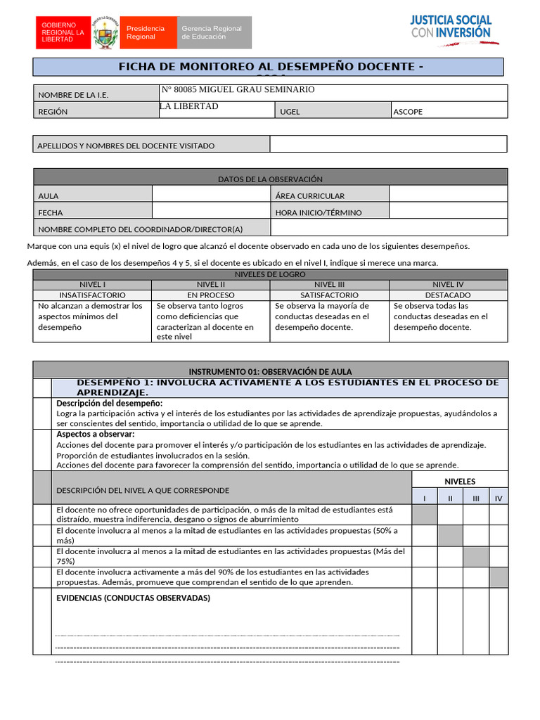 Evaluación del Desempeño Docente 2024 | PDF | Evaluación | Maestros