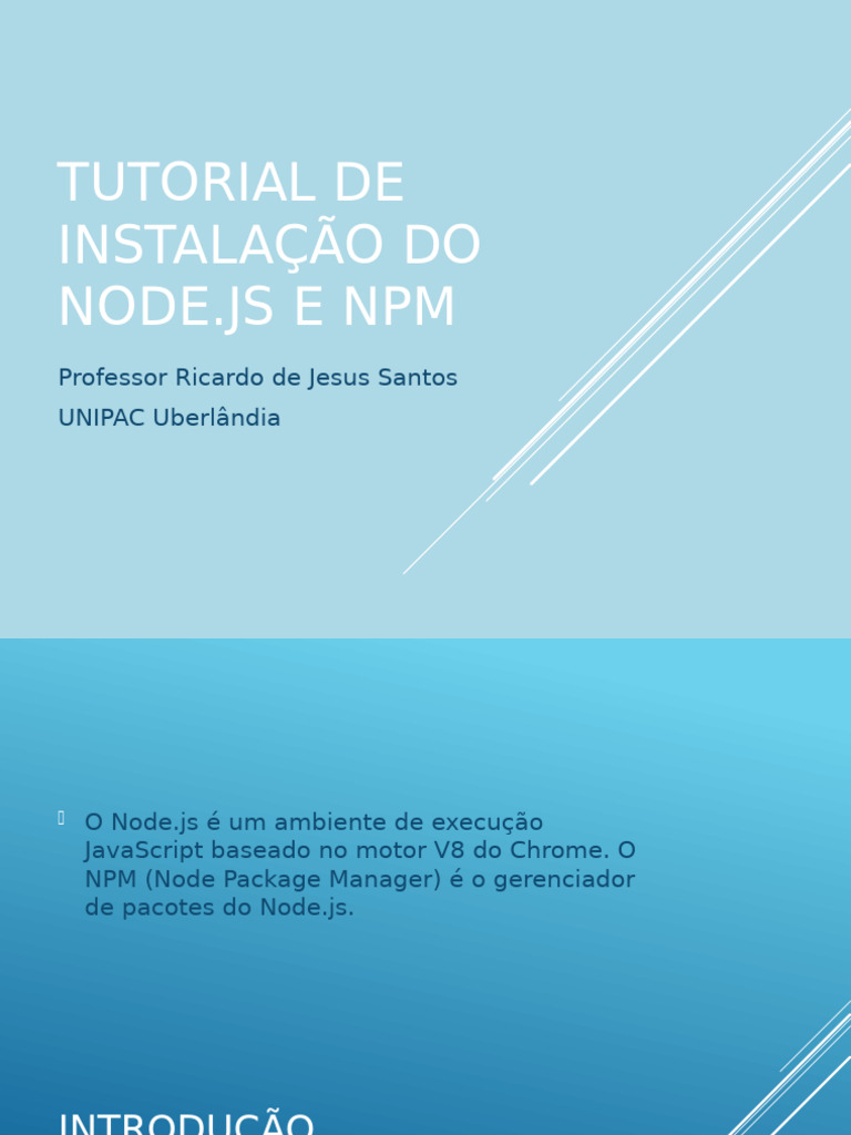 Instalação do Node.js e NPM Passo a Passo | PDF
