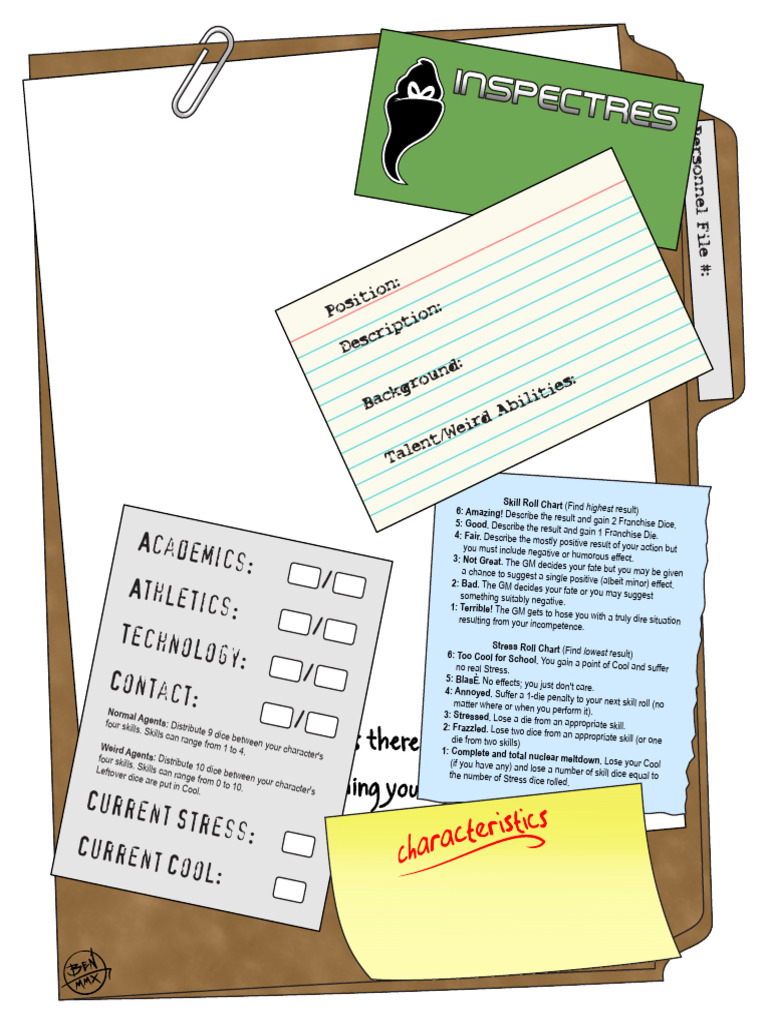 InSpectres Character Application Form | PDF