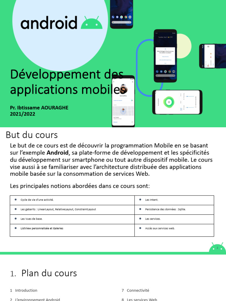 Cours Complet sur le Développement Android | PDF | Android (Système d ...