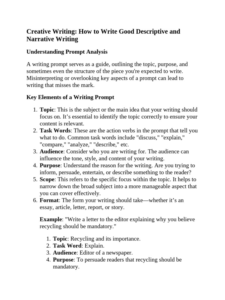Mastering Descriptive and Narrative Writing | PDF | Ellipsis | Linguistics