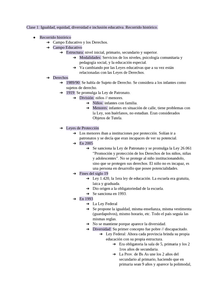 Historia de la Inclusión Educativa en Argentina | PDF | Invalidez ...