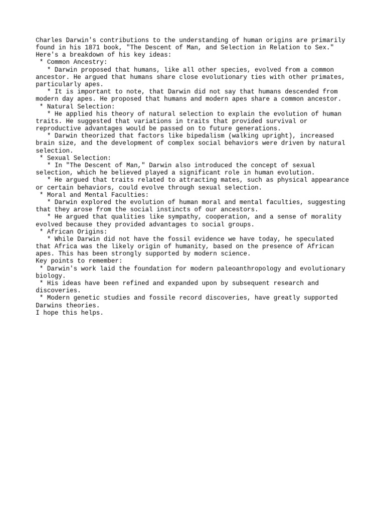 Darwin Theory Pdf