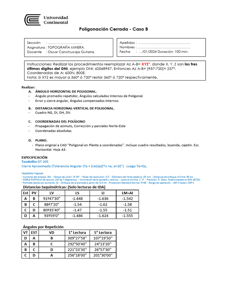 Poligonación Cerrada: Métodos y Resultados | PDF | Ligero | Óptica