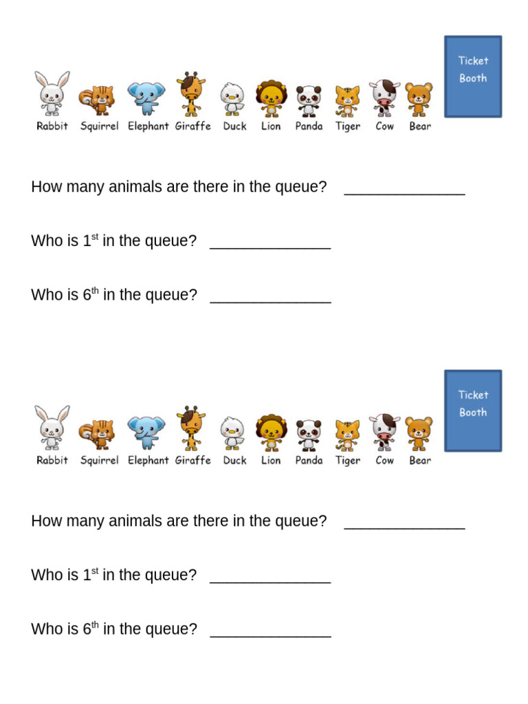 Animal Queue Count and Positions | PDF