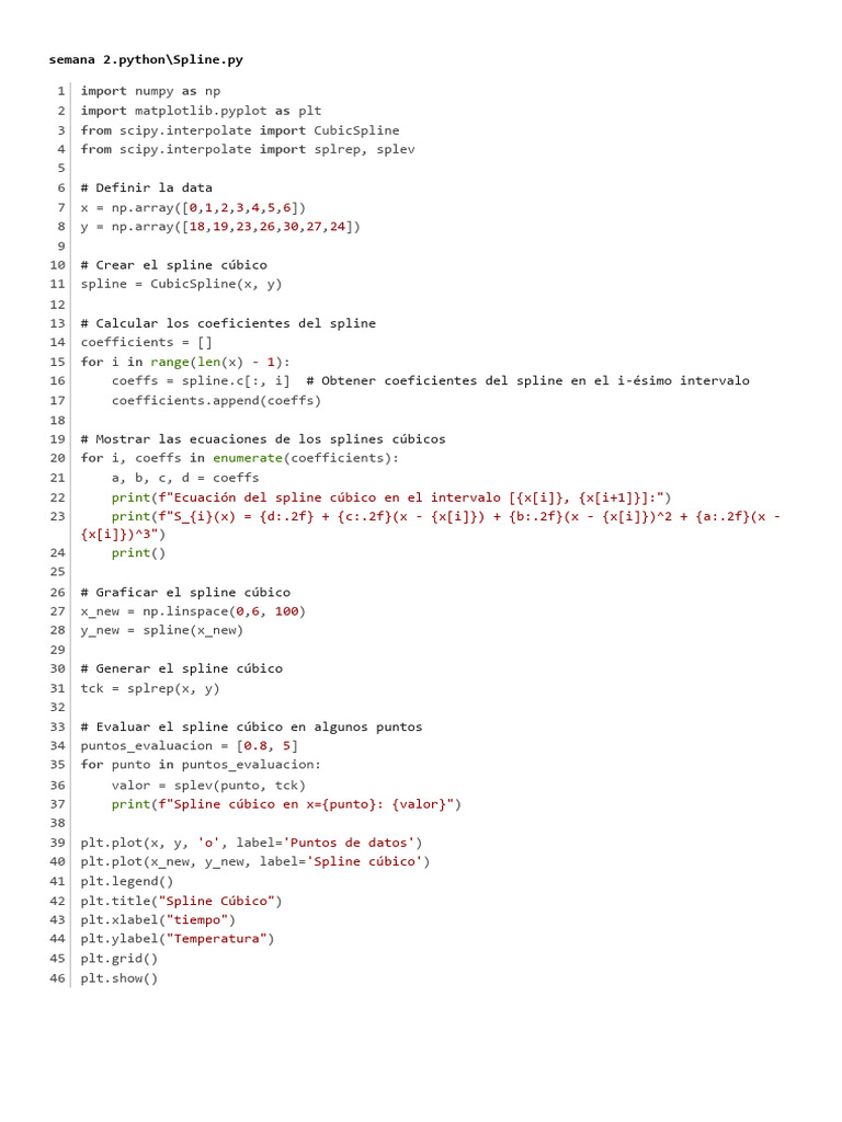 Spline Py | PDF