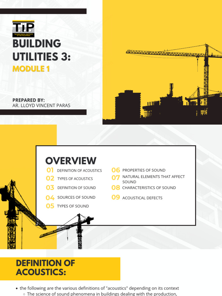 Bu3 Presentation-Module 1 | PDF | Sound | Acoustics