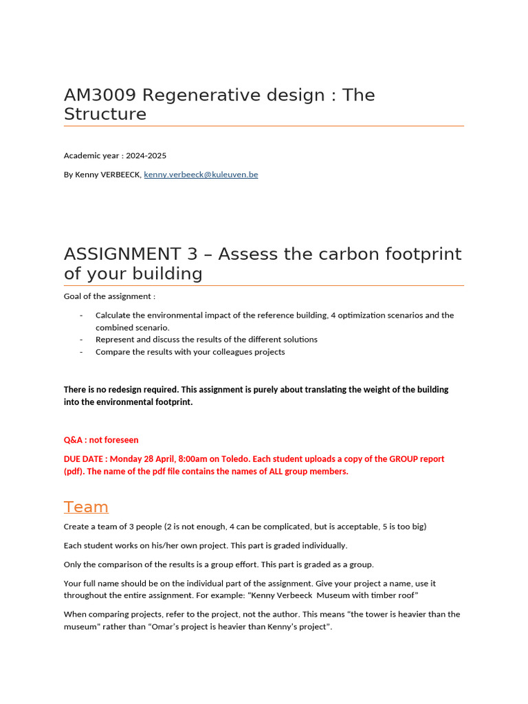 RD Structure - Assignment WS3 2025 03 24 | PDF | Concrete | Carbon ...