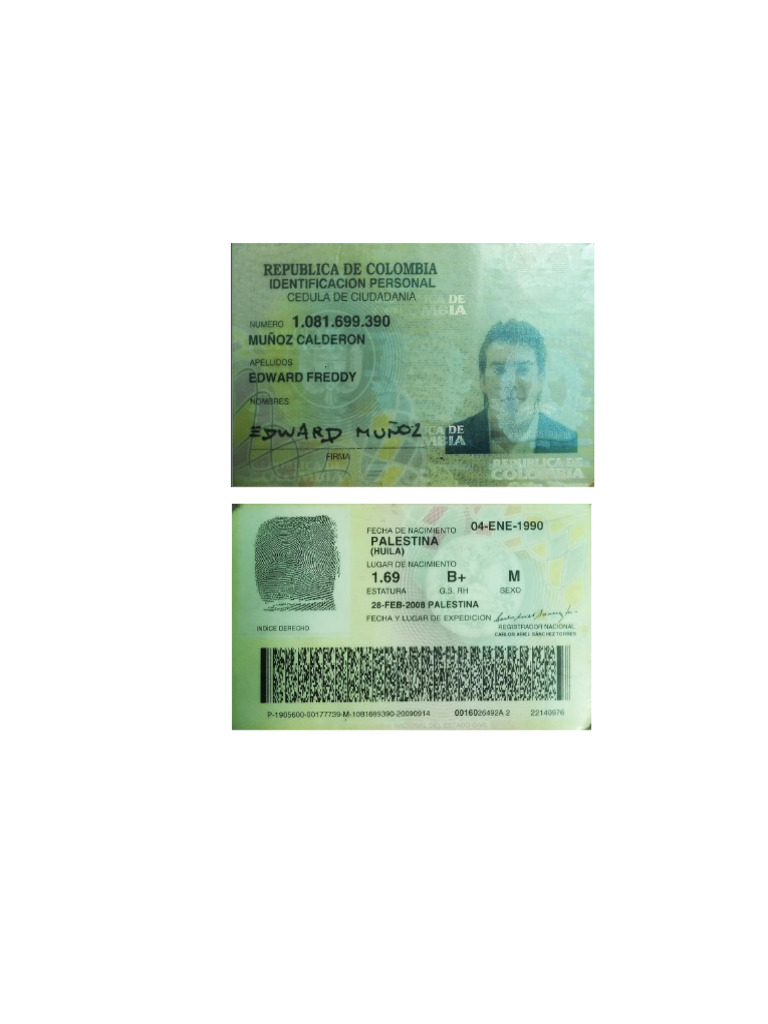 8. Cedula de Ciudadania 150% | PDF