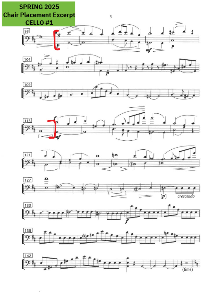 Cello Excerpts | PDF