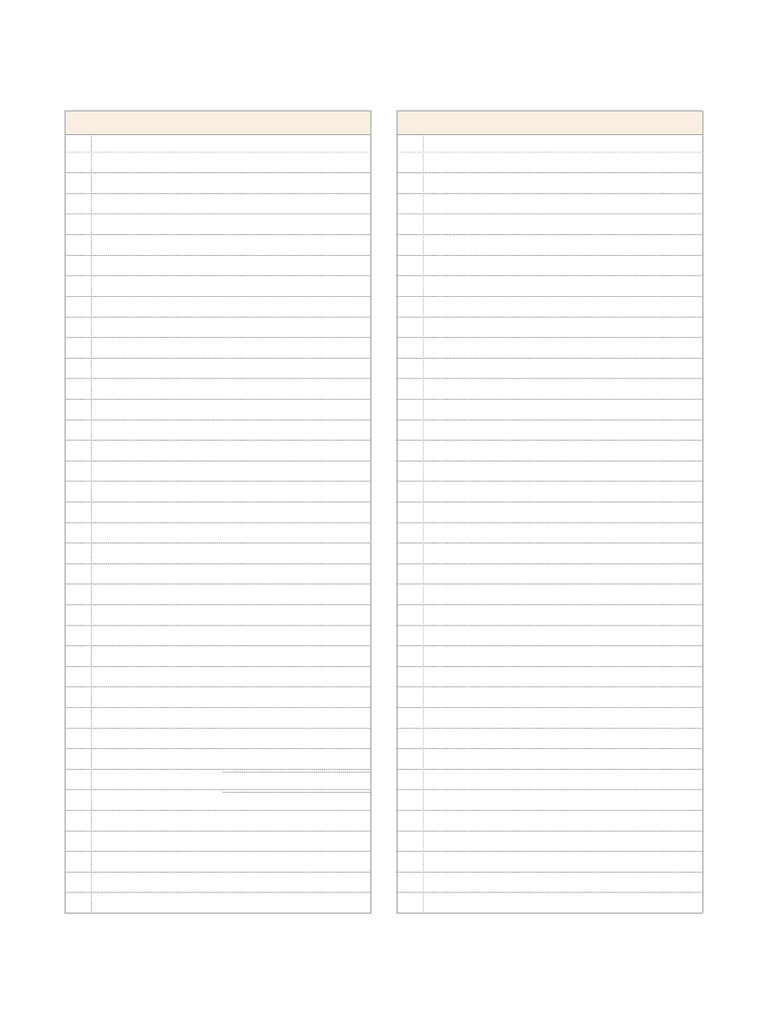 Neutral Simple Minimalist Two-Column To Do List Checklist | PDF