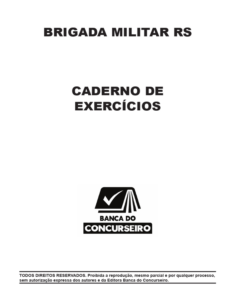 Brigada Militar - 2021 - Caderno Exercicios. | PDF | Janela ...