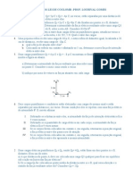 Lei de Coulomb - exercícios e questões