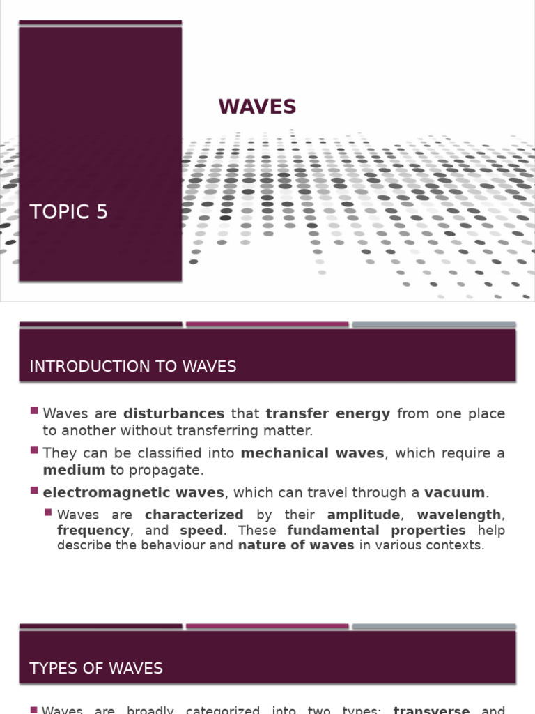 Understanding Waves: Types and Properties | PDF | Waves | Diffraction