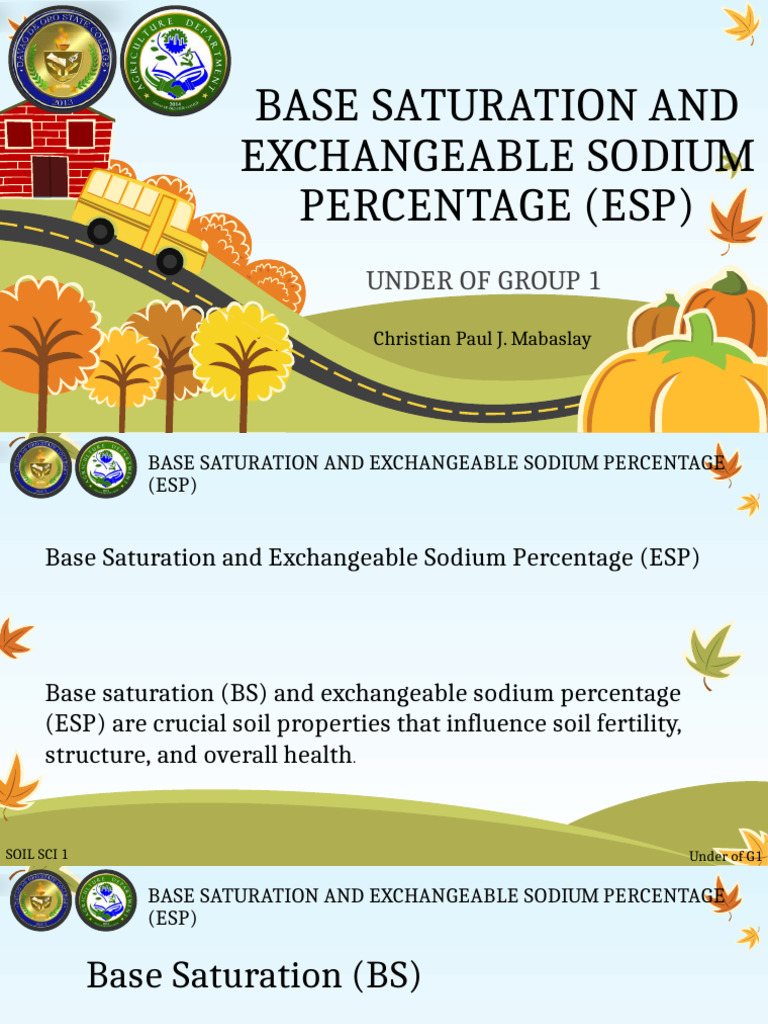 Understanding Base Saturation and ESP | PDF | Soil | Plant Nutrition