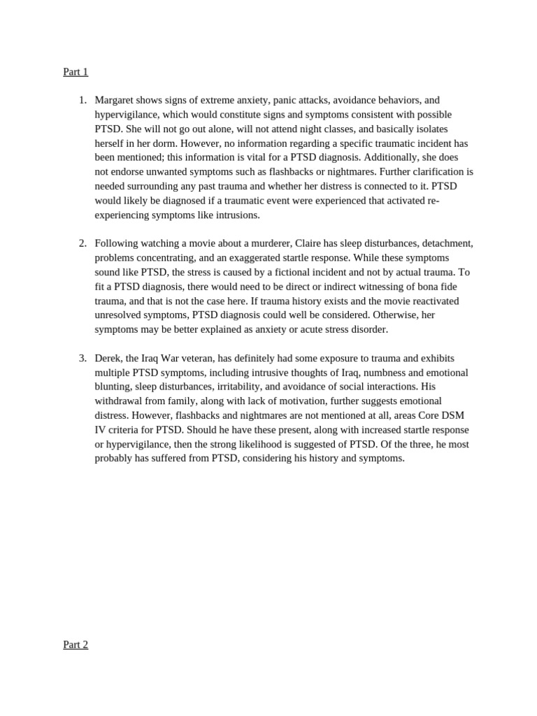 Understanding PTSD Symptoms and Treatment | PDF | Psychological Trauma ...