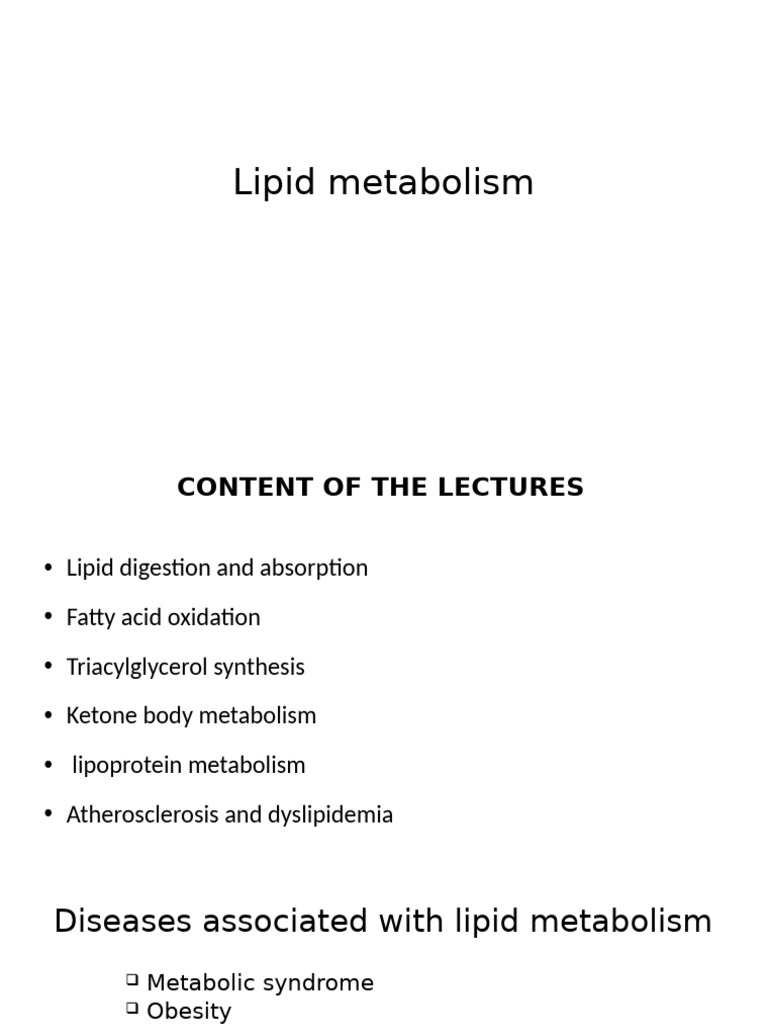 Lipid Metabolism Extended | PDF | Cholesterol | Biosynthesis