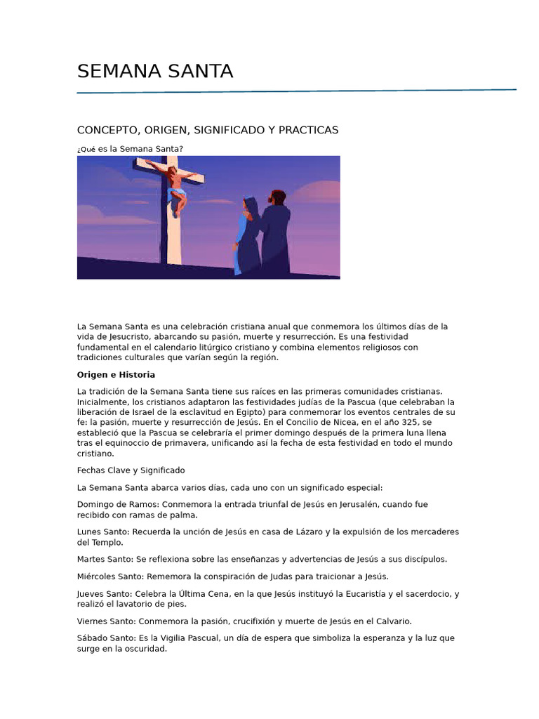 Concepto y Significado de Semana Santa | PDF | Pascua de Resurrección ...