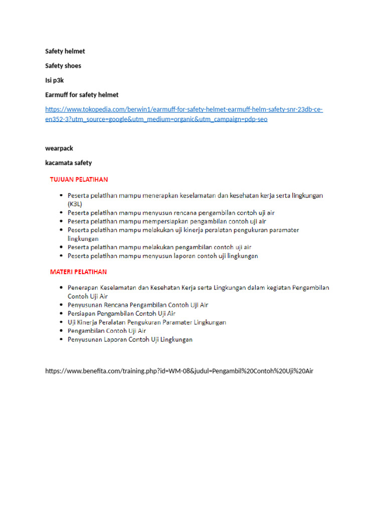 Essential Safety Gear Checklist | PDF