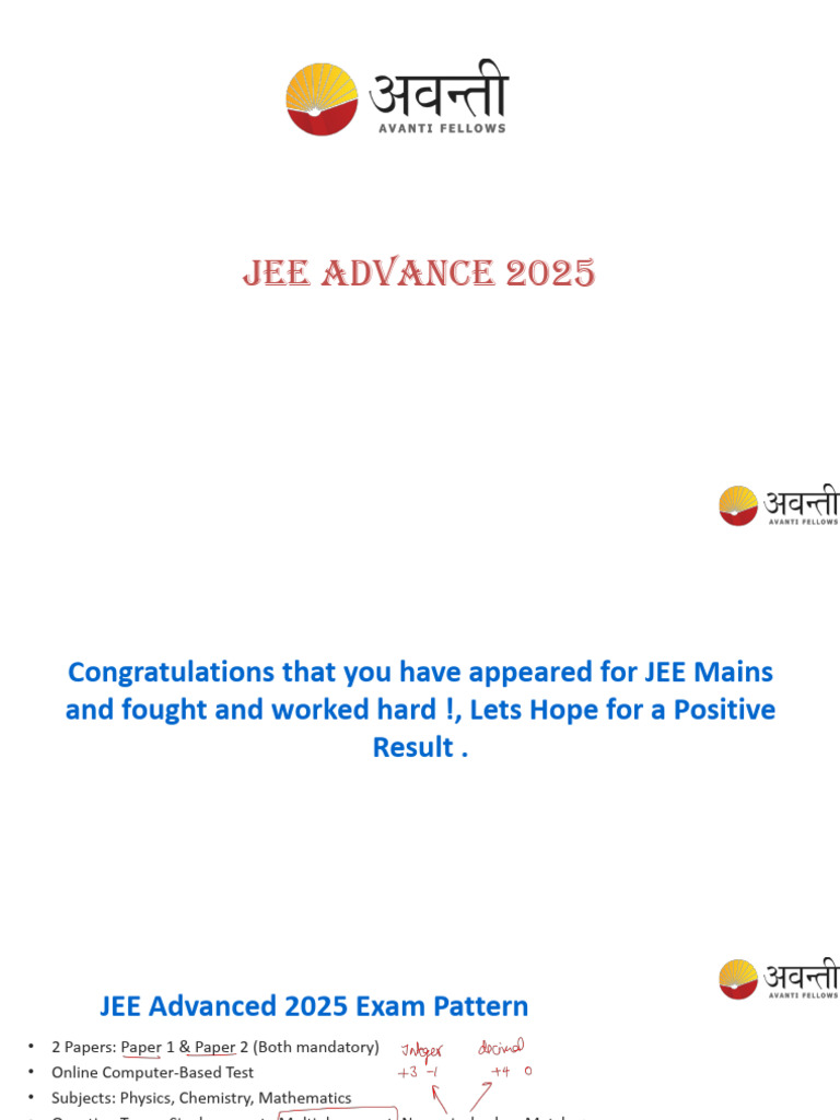 JEE Advanced 2025 Exam Pattern Overview | PDF
