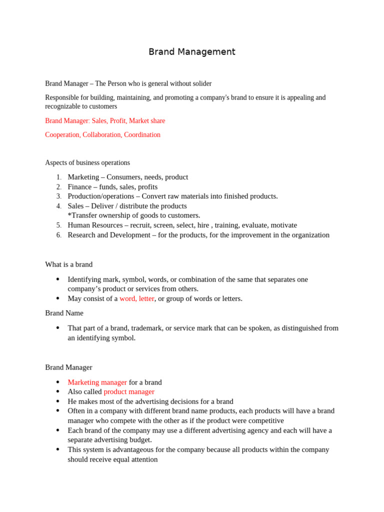 Brand Management Essentials Explained | PDF | Brand | Brand Management