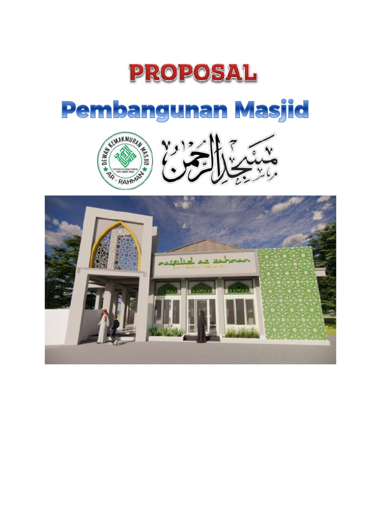 Proposal Dana Pembangunan Masjid Arrahman | PDF