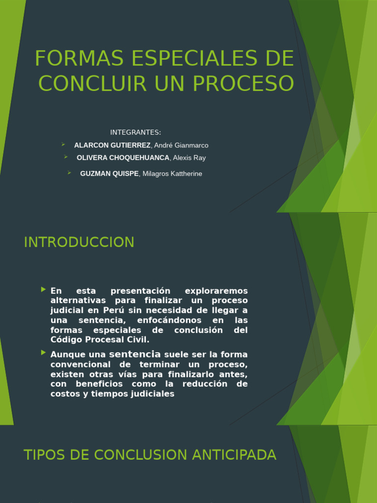 Formas Especiales de Concluir Un Proceso | PDF | Demanda judicial ...