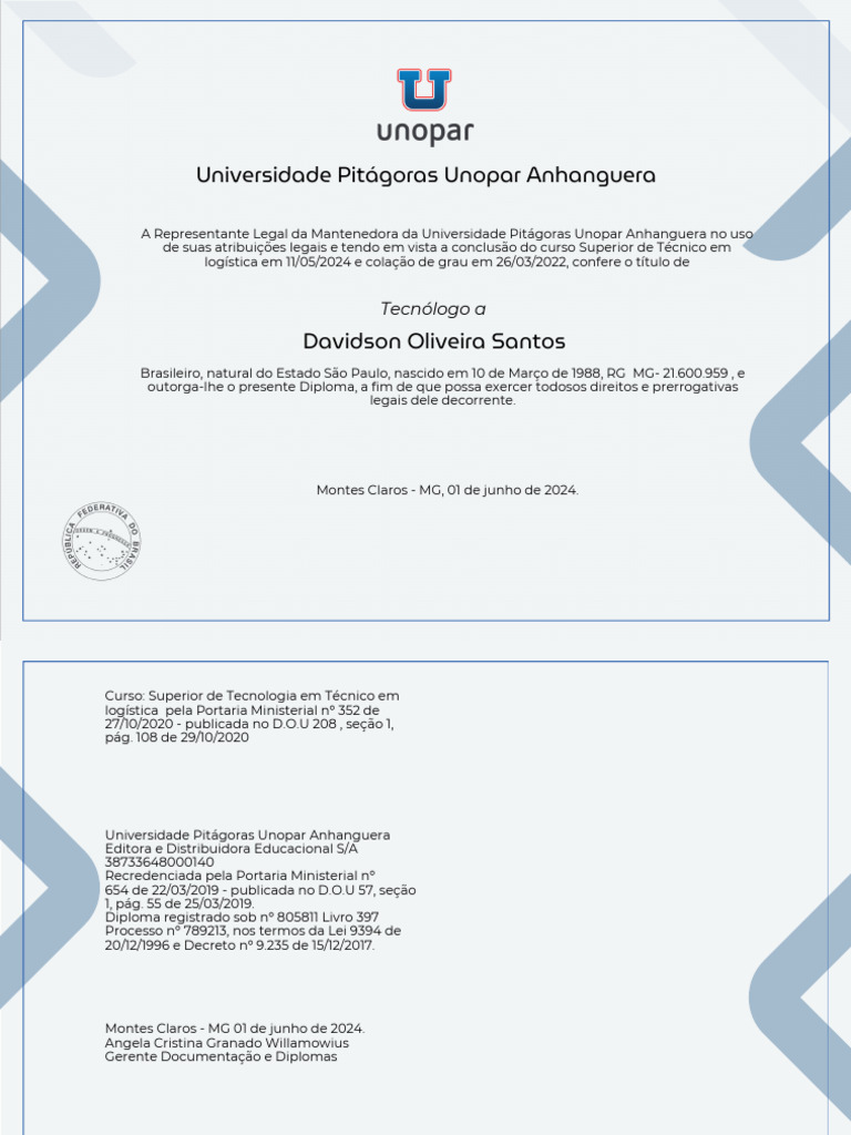 Diploma Unopar PDF | PDF