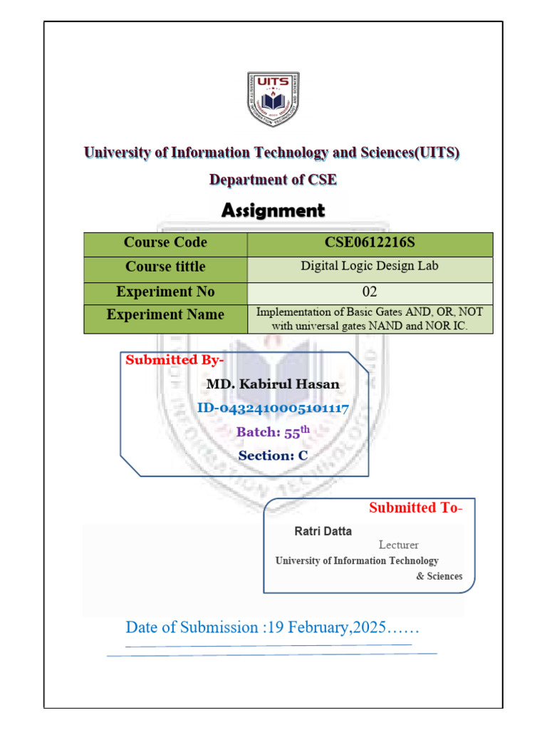 Basic Gates Implementation Using NAND/NOR | PDF | Logic Gate ...