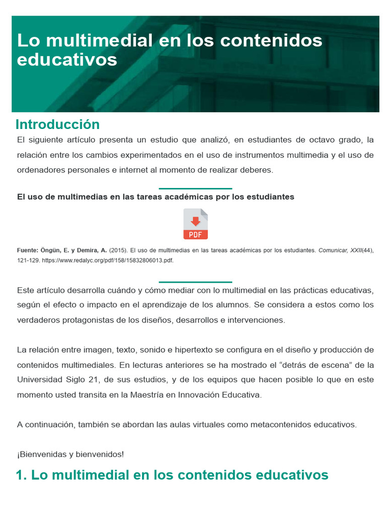 Uso de multimedia en educación efectiva | PDF | Moodle | Aprendizaje